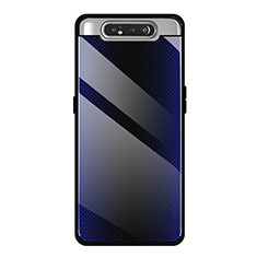 Coque Rebord Contour Silicone et Vitre Miroir Housse Etui T01 pour Samsung Galaxy A90 4G Violet