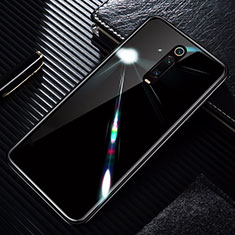 Coque Rebord Contour Silicone et Vitre Miroir Housse Etui T01 pour Xiaomi Redmi K20 Pro Noir