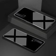 Coque Rebord Contour Silicone et Vitre Miroir Housse Etui T02 pour Huawei Honor 20 Pro Noir