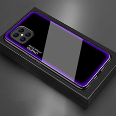 Coque Rebord Contour Silicone et Vitre Miroir Housse Etui T02 pour Huawei Nova 8 SE 5G Violet