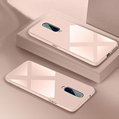 Coque Rebord Contour Silicone et Vitre Miroir Housse Etui T02 pour Oppo R17 Pro Rose