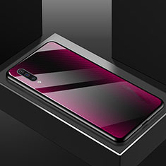 Coque Rebord Contour Silicone et Vitre Miroir Housse Etui T02 pour Samsung Galaxy A70S Violet