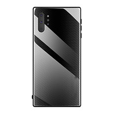 Coque Rebord Contour Silicone et Vitre Miroir Housse Etui T02 pour Samsung Galaxy Note 10 Plus 5G Noir