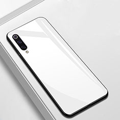 Coque Rebord Contour Silicone et Vitre Miroir Housse Etui T02 pour Xiaomi Mi A3 Blanc