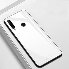 Coque Rebord Contour Silicone et Vitre Miroir Housse Etui T03 pour Huawei P Smart+ Plus (2019) Blanc