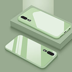 Coque Rebord Contour Silicone et Vitre Miroir Housse Etui T03 pour Huawei P20 Vert