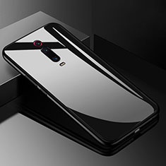 Coque Rebord Contour Silicone et Vitre Miroir Housse Etui T03 pour Xiaomi Mi 9T Noir