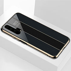 Coque Rebord Contour Silicone et Vitre Miroir Housse Etui T04 pour Huawei Honor 20 Pro Noir
