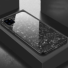 Coque Rebord Contour Silicone et Vitre Miroir Housse Etui T06 pour Apple iPhone 11 Pro Noir