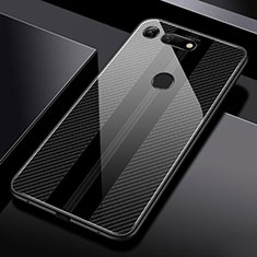 Coque Rebord Contour Silicone et Vitre Miroir Housse Etui Z03 pour Huawei Honor View 20 Noir