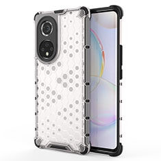 Coque Rebord Contour Silicone et Vitre Transparente Housse Etui 360 Degres AM1 pour Huawei Honor 50 Pro 5G Blanc