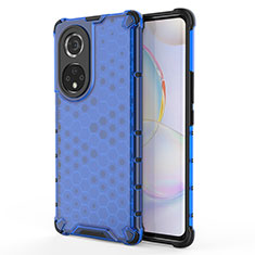 Coque Rebord Contour Silicone et Vitre Transparente Housse Etui 360 Degres AM1 pour Huawei Honor 50 Pro 5G Bleu