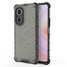 Coque Rebord Contour Silicone et Vitre Transparente Housse Etui 360 Degres AM1 pour Huawei Honor 50 SE 5G Noir