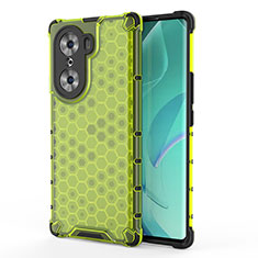 Coque Rebord Contour Silicone et Vitre Transparente Housse Etui 360 Degres AM1 pour Huawei Honor 60 Pro 5G Vert