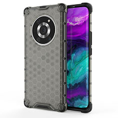 Coque Rebord Contour Silicone et Vitre Transparente Housse Etui 360 Degres AM1 pour Huawei Honor Magic3 Pro 5G Noir