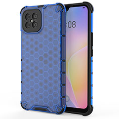 Coque Rebord Contour Silicone et Vitre Transparente Housse Etui 360 Degres AM1 pour Huawei Nova 8 SE 4G Bleu