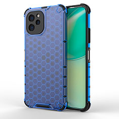 Coque Rebord Contour Silicone et Vitre Transparente Housse Etui 360 Degres AM1 pour Huawei Nova Y61 Bleu