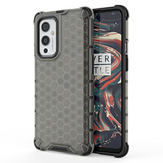 Coque Rebord Contour Silicone et Vitre Transparente Housse Etui 360 Degres AM1 pour OnePlus 9 5G Noir