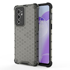 Coque Rebord Contour Silicone et Vitre Transparente Housse Etui 360 Degres AM1 pour OnePlus 9RT 5G Noir