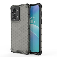 Coque Rebord Contour Silicone et Vitre Transparente Housse Etui 360 Degres AM1 pour OnePlus Nord 2T 5G Noir