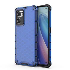 Coque Rebord Contour Silicone et Vitre Transparente Housse Etui 360 Degres AM1 pour OnePlus Nord CE 2 5G Bleu