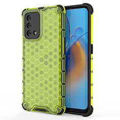 Coque Rebord Contour Silicone et Vitre Transparente Housse Etui 360 Degres AM1 pour Oppo A74 4G Vert