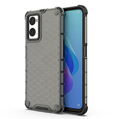 Coque Rebord Contour Silicone et Vitre Transparente Housse Etui 360 Degres AM1 pour Oppo A76 Noir