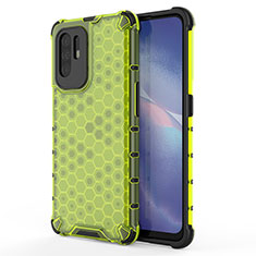 Coque Rebord Contour Silicone et Vitre Transparente Housse Etui 360 Degres AM1 pour Oppo A94 5G Vert