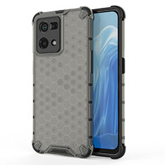 Coque Rebord Contour Silicone et Vitre Transparente Housse Etui 360 Degres AM1 pour Oppo F21 Pro 4G Noir