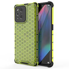 Coque Rebord Contour Silicone et Vitre Transparente Housse Etui 360 Degres AM1 pour Oppo Find X3 Pro 5G Vert