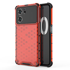 Coque Rebord Contour Silicone et Vitre Transparente Housse Etui 360 Degres AM1 pour Oppo K10 5G Rouge