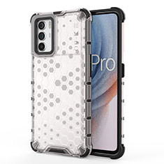 Coque Rebord Contour Silicone et Vitre Transparente Housse Etui 360 Degres AM1 pour Oppo K9 Pro 5G Blanc