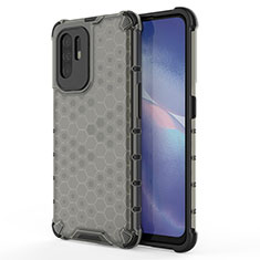 Coque Rebord Contour Silicone et Vitre Transparente Housse Etui 360 Degres AM1 pour Oppo Reno5 Z 5G Noir