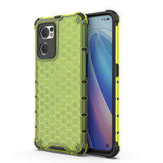 Coque Rebord Contour Silicone et Vitre Transparente Housse Etui 360 Degres AM1 pour Oppo Reno7 5G Vert