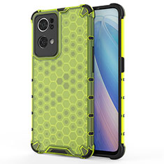 Coque Rebord Contour Silicone et Vitre Transparente Housse Etui 360 Degres AM1 pour Oppo Reno7 Pro 5G Vert