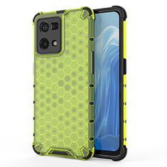 Coque Rebord Contour Silicone et Vitre Transparente Housse Etui 360 Degres AM1 pour Oppo Reno8 4G Vert