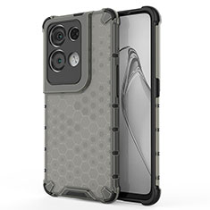 Coque Rebord Contour Silicone et Vitre Transparente Housse Etui 360 Degres AM1 pour Oppo Reno8 Pro 5G Noir