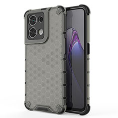 Coque Rebord Contour Silicone et Vitre Transparente Housse Etui 360 Degres AM1 pour Oppo Reno9 5G Noir