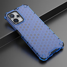 Coque Rebord Contour Silicone et Vitre Transparente Housse Etui 360 Degres AM1 pour Realme 10T 5G Bleu