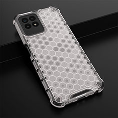 Coque Rebord Contour Silicone et Vitre Transparente Housse Etui 360 Degres AM1 pour Realme 8i Blanc