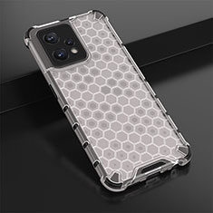 Coque Rebord Contour Silicone et Vitre Transparente Housse Etui 360 Degres AM1 pour Realme 9 4G Blanc