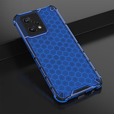 Coque Rebord Contour Silicone et Vitre Transparente Housse Etui 360 Degres AM1 pour Realme 9 4G Bleu