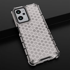 Coque Rebord Contour Silicone et Vitre Transparente Housse Etui 360 Degres AM1 pour Realme 9 5G Blanc