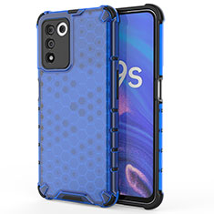 Coque Rebord Contour Silicone et Vitre Transparente Housse Etui 360 Degres AM1 pour Realme 9 SE 5G Bleu