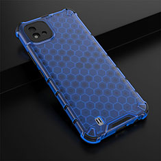 Coque Rebord Contour Silicone et Vitre Transparente Housse Etui 360 Degres AM1 pour Realme C11 (2021) Bleu