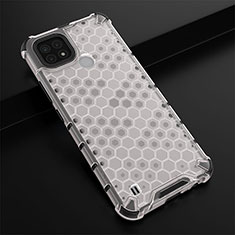 Coque Rebord Contour Silicone et Vitre Transparente Housse Etui 360 Degres AM1 pour Realme C21 Blanc