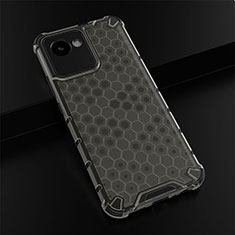 Coque Rebord Contour Silicone et Vitre Transparente Housse Etui 360 Degres AM1 pour Realme C30 Noir