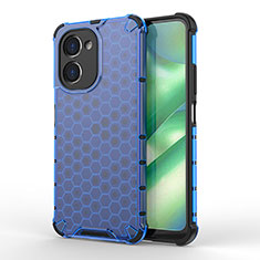 Coque Rebord Contour Silicone et Vitre Transparente Housse Etui 360 Degres AM1 pour Realme C33 Bleu