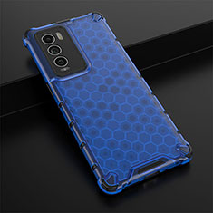 Coque Rebord Contour Silicone et Vitre Transparente Housse Etui 360 Degres AM1 pour Realme GT Master Explorer 5G Bleu