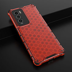 Coque Rebord Contour Silicone et Vitre Transparente Housse Etui 360 Degres AM1 pour Realme GT Master Explorer 5G Rouge